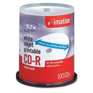 New imation 17334   CD R Discs, 700MB/80min, 52x, Spindle, Matte White 