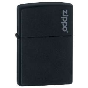  Zippo Logo Black Matte Pocket Lighter