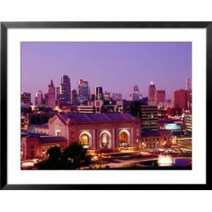 Union Station and Other City Buildings at Sunset, Kansas City, USA 
