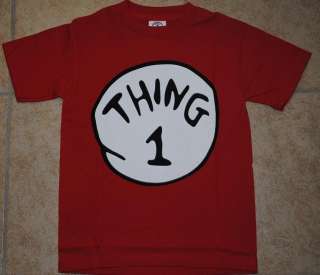 New Dr. Seuss Thing 1 2 3 4 5 6 Adult Youth T Shirt  