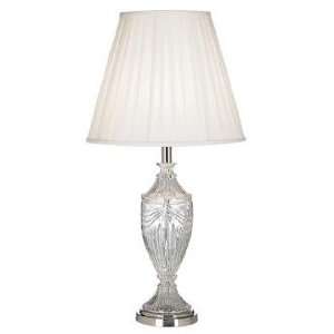  Draped Rose Crystal Glass Table Lamp