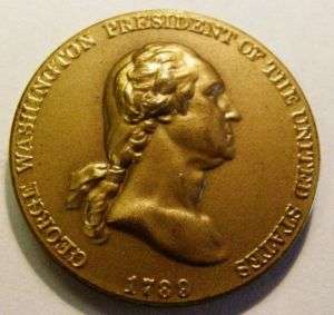 1789/1989 GEORGE WASHINGTON Bronze Medal 200th S@@  
