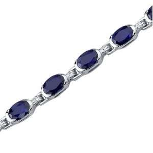 Exceptionally Stunning: Oval Shape Blue Sapphire Gemstone Bracelet in 