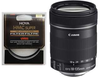 Canon EF S 18 135mm IS Lens+Hoya 67 UV Super HMC Filter  