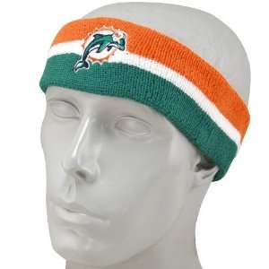  Reebok Miami Dolphins Orange Aqua Striped Headband Sports 