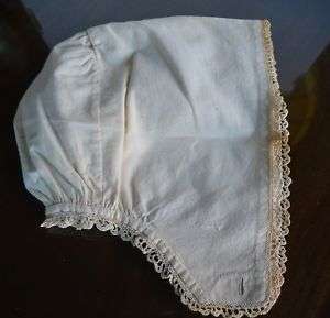 Antique White Childs Ladies Cap Hand Sewn 1820s?  