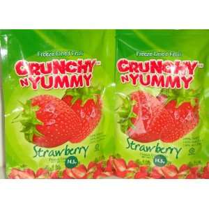 Freeze Dried Fruit Natural Strawberry 12 pack  0.5 ounces each:  