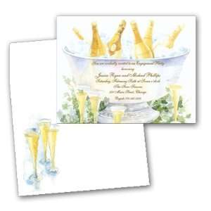 Champagne Party Invitation with Coordinating Envelope   Package of 25