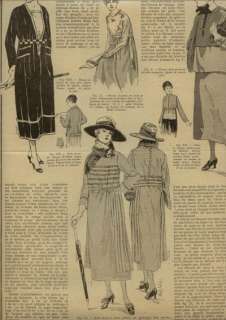 ORIGINAL MODE PRATIQUE french fashion mag. Oct 12,1918  