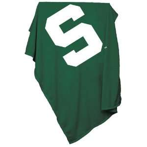   Michigan State Spartans NCAA Sweatshirt Blanket Throw: Sports