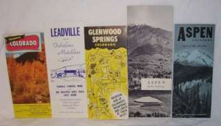 1950S COLORADO LEADVILLE GLENWOOD SPRINGS ASPEN MUSIC FESTIVAL MAP 