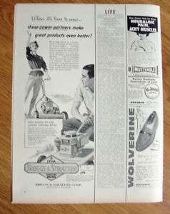 1957 Briggs & Stratton Gasoline Engines Ad Lawnmower  