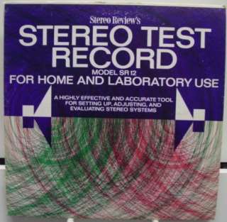   SR12 test record LP VG+ K2832 Vinyl 1969 Audiophile Record  
