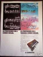 1974 Yamaha YC 45D Combo Organ vintage music ad  