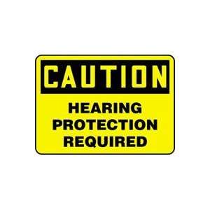   HEARING PROTECTION REQUIRED 7 x 10 Aluminum Sign: Home Improvement
