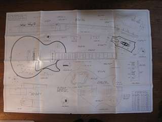 Authentic Blueprints for Gibson Guitar Les Paul 1984  