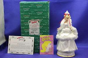   Limited Edition 1989 Happy Holidays Barbie Porcelain Music Box MIB