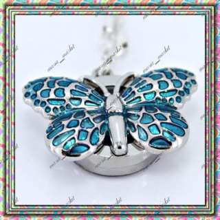 Mixed Color 8pcs Cute Butterfly Pendant Watch GL36M8  
