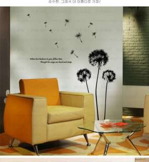 Decorative Wall Paper Art Sticker Home Decal Dandelion  