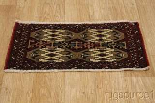 UNBEATABLE DEAL 1X3 TURKOMAN PERSIAN ORIENTAL AREA RUG WOOL CARPET 