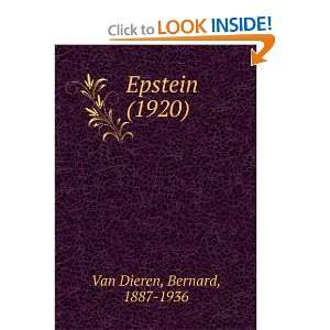   Epstein (1920) (9781275236707) Bernard, 1887 1936 Van Dieren Books