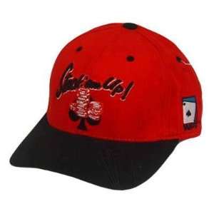  WORLD POKER TOUR WPT RED BLACK HAT CAP STACK LARGE XL 