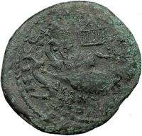   Perinthus Thrace Authentic Ancient Roman Coin GALLEY & TEMPLE  