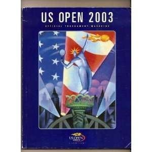 2003 Tennis US Open Program Roddick Henin 