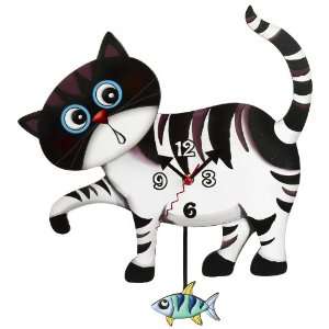  Ganz Gala Black and White Cat Clock