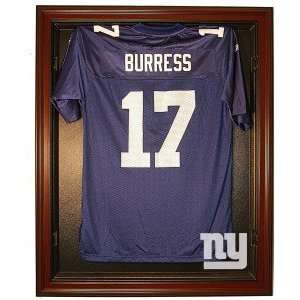New York Giants Cabinet Style Jersey Display Case   Mahogany:  