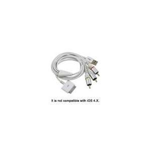  USB Data Cable with AV Port(not compatible iOS 4.X.) for Apple ipod 