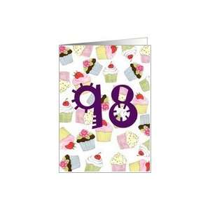  Cupcakes Galore 98th Birthday Card: Toys & Games