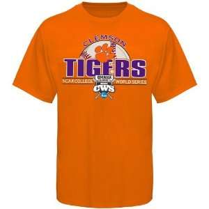 Clemson Tigers Orange 2010 College World Series Bound Baseball T shirt