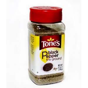 Tones Fine Ground Black Pepper 5.25oz.: Grocery & Gourmet Food