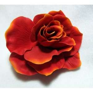  Orange Camellia Rose Hair Flower Clip: Everything Else