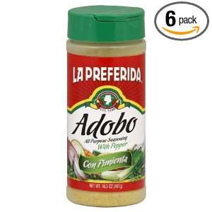 La Preferida Adobo Con Pimienta, 16.5 Ounce (Pack of 6)