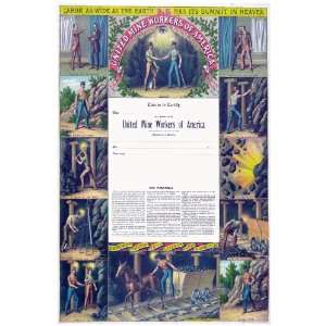 11x 14 Poster.  United Mine   Workers of America  Poster. Decor 
