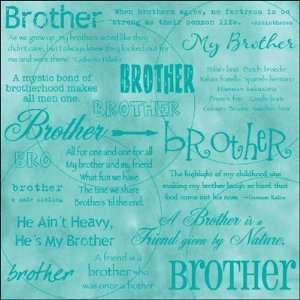  Brother Words Scrapbook Paper 12 x 12 LS284T2: Everything 