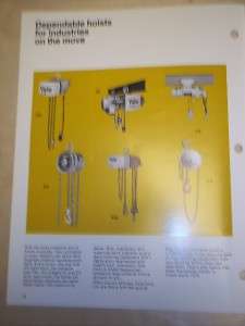 Vtg Eaton Materials Handling Catalog~Yale Wire Rope Hoists  
