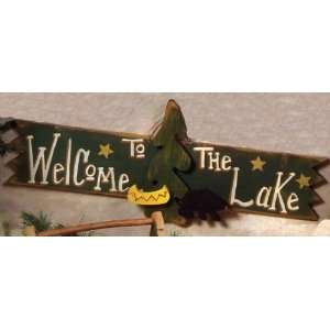  Welcome to the Lake 3 D Rustic Wood Sign 