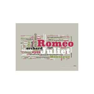  Romeo and Juliet Word Cloud Poster: Office Products