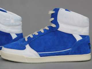 11AW NIB ROYAL BLUE SUEDE AND CALFSKIN SNEAKERS  