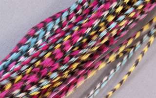 RAINBOW BONDED FEATHER EXTENSIONS HAIR FEATHERS  