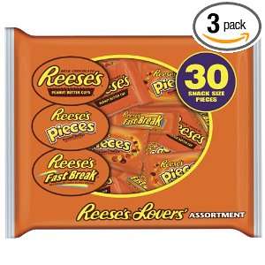 Reeses Halloween Snack Size Assortment, 30 Piece, 16.7 Ounce Bags 