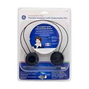   Headset with Detachable Microphone   with 3.5 mm and 2.5 mm Input Jack