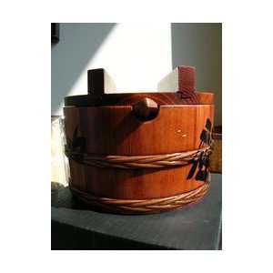   TRADITIONAL WOODEN JAPANESE SUSHI RICE MIXING BOWL