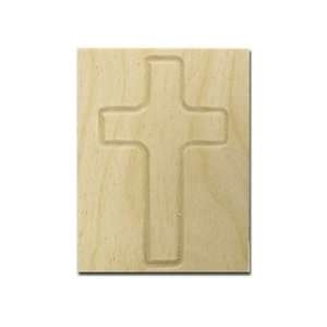  Walnut Hollow Wood Plaque Birch Cross Design 4x 5.25 
