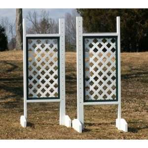  Solid Lattice Panel Wing Standards Wood Horse Jumps: Sports & Outdoors