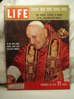 Life Nov 10 1958 POPE JOHN XXIII Lincoln Douglas Debate  