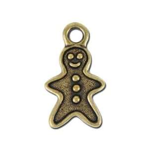   Brass Oxide Gingerbread Man Charm by TierraCast: Arts, Crafts & Sewing